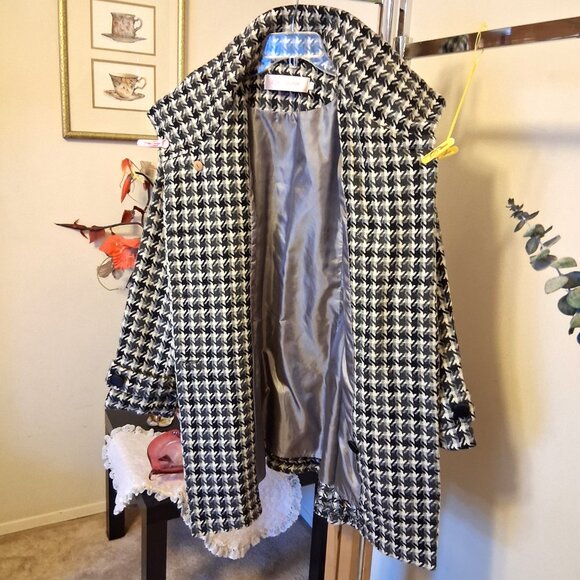 NEW Women’s Gray Black Double-Breasted Lined Trench Coat Winter Outerwear 18 XL - Picture 8 of 10